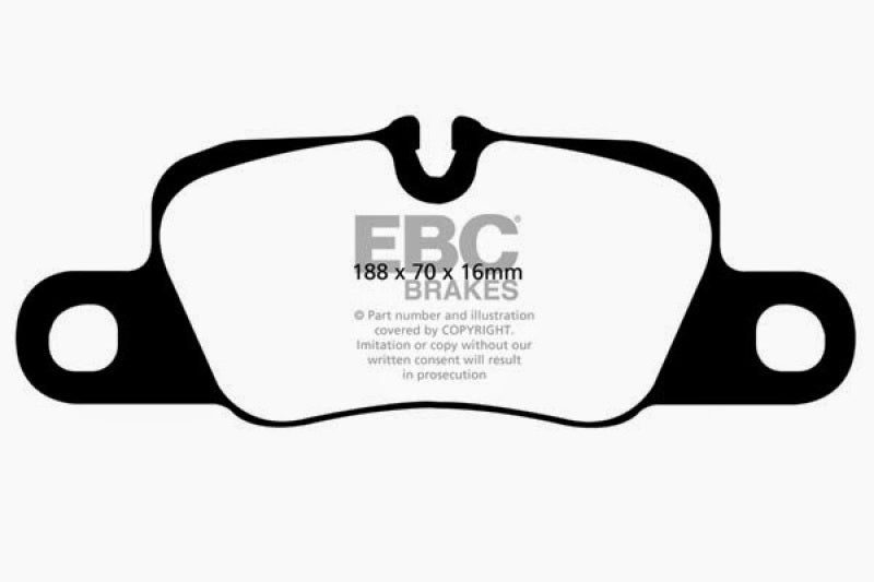 EBC 12-15 Porsche 911 (991) (Cast Iron Rotor only) 3.8 Carrera S Redstuff Rear Brake Pads - Blais Performance Parts