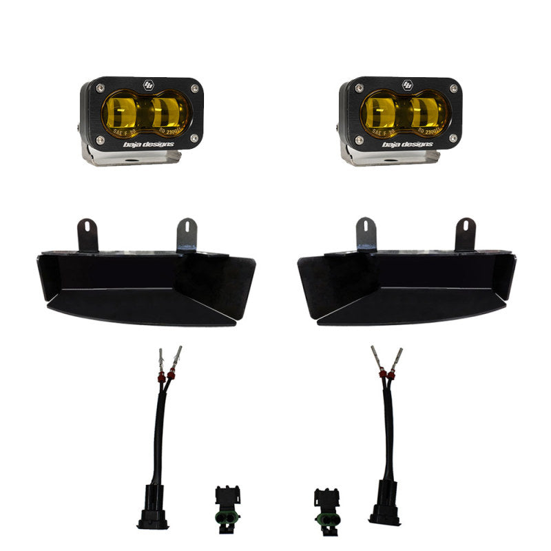 Baja Designs 19-22 Dodge RAM 2500/3500 S2 SAE Fog Pocket Light Kit - Amber - Blais Performance Parts