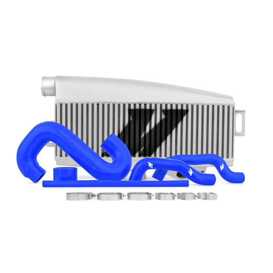 Mishimoto Subaru 02-07 WRX/04-07 STi Top-Mount Intercooler Kit - Powder Coated Silver & Blue Hoses - Blais Performance Parts