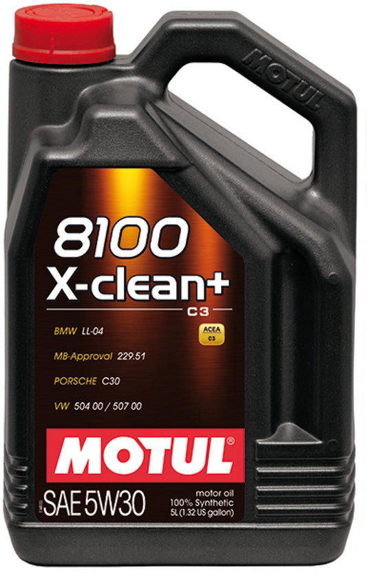 Motul 5L Synthetic Engine Oil 8100 5W30 X-CLEAN Plus - Blais Performance Parts