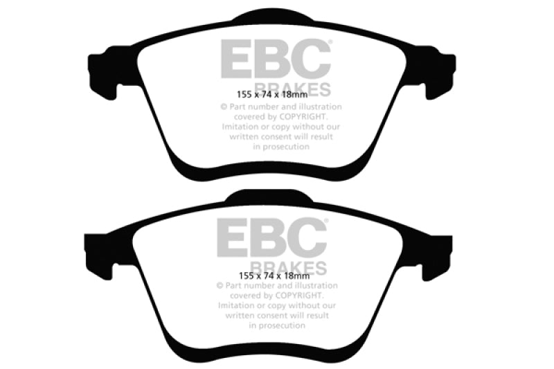 EBC 06-09 Mazda 6 2.3 Turbo (Mazdaspeed) Redstuff Front Brake Pads - Blais Performance Parts