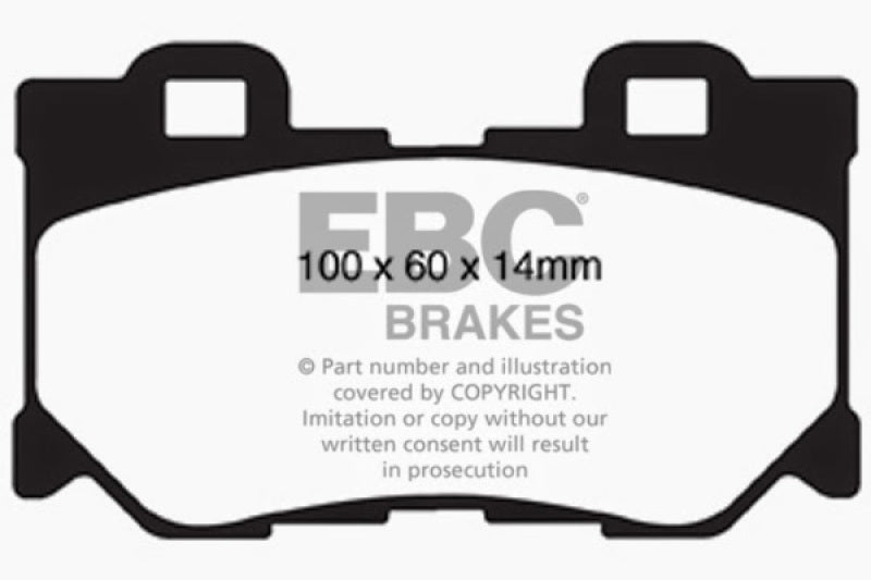 EBC 08-13 Infiniti FX50 5.0 Yellowstuff Rear Brake Pads - Blais Performance Parts