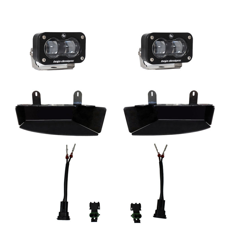 Baja Designs 19-22 Dodge RAM 2500/3500 S2 SAE Fog Pocket Light Kit - Clear - Blais Performance Parts