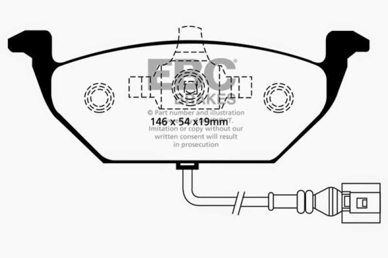 EBC 00-05 Volkswagen Beetle 2.0 Yellowstuff Front Brake Pads - Blais Performance Parts