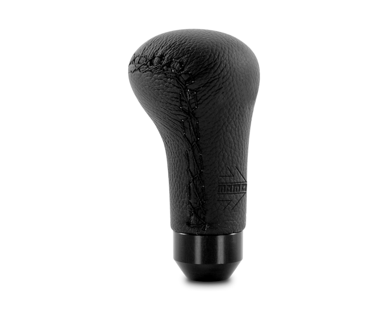 Momo Anatomico Shift Knob - Black Leather, Black Stitching - Blais Performance Parts