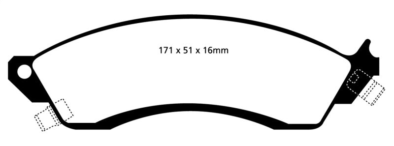 EBC 93-00 Aston Martin Virage 5.3 (PBR Caliper) Yellowstuff Front Brake Pads - Blais Performance Parts