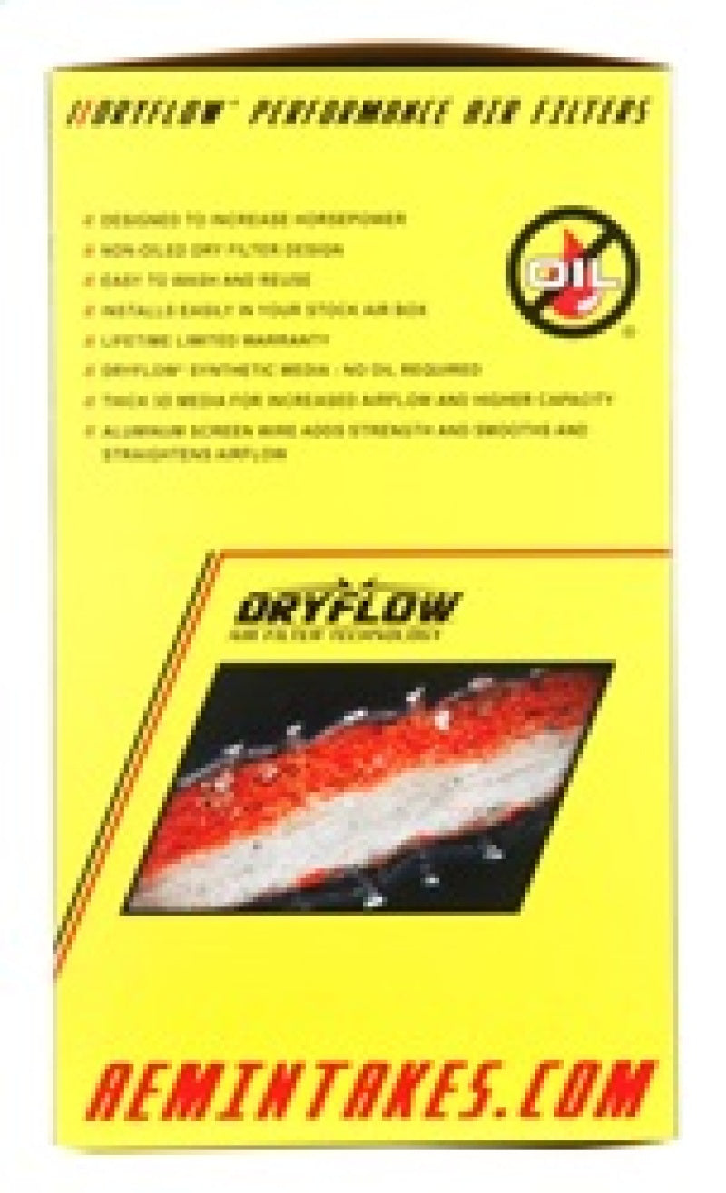 AEM DryFlow Air Filter AIR FILTER KIT 3.25in X 7in DRYFLOW - Blais Performance Parts