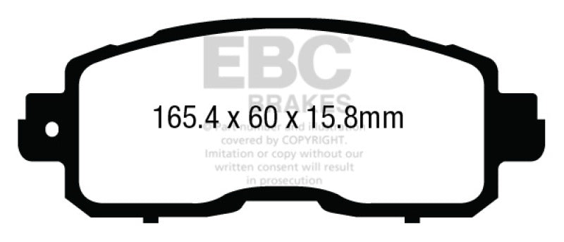 EBC 13+ Nissan Altima 2.5 (L33) Sedan Greenstuff Front Brake Pads - Blais Performance Parts