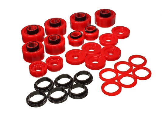 Energy Suspension 99-07 Ford F-250/F-350 SD 2/4WD Crew Cab Body Mount Set - Red - Blais Performance Parts