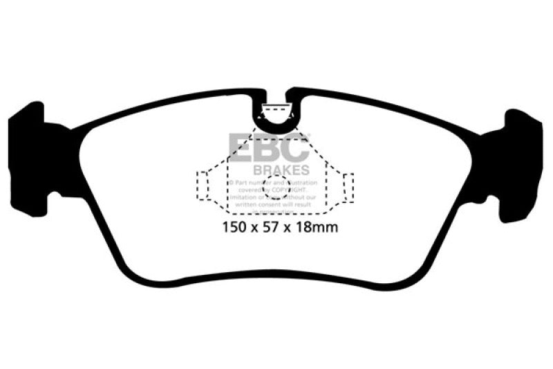 EBC 99-02 BMW Z3 2.5 Ultimax2 Front Brake Pads - Blais Performance Parts