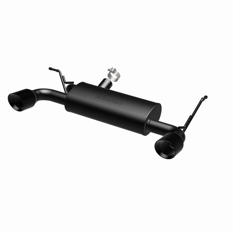 MagnaFlow 07-17 Jeep Wrangler JK 3.8/3.6L Dual Split Rear Exit Black Axle-Back Exhaust - Blais Performance Parts