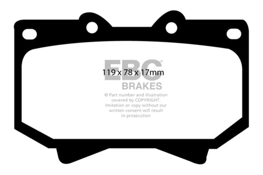 EBC 98-07 Lexus LX470 4.7 Greenstuff Front Brake Pads - Blais Performance Parts