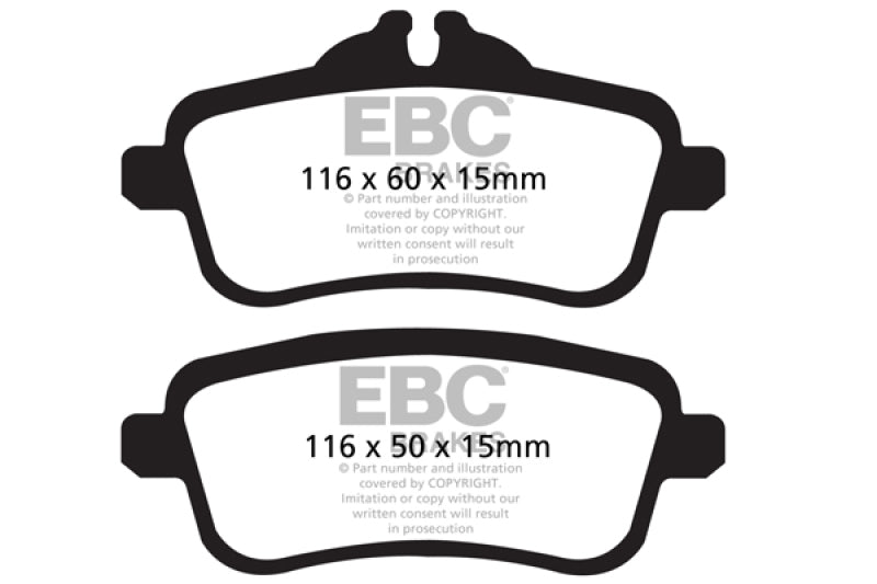 EBC 14+ Mercedes-Benz CLA45 AMG 2.0 Turbo Redstuff Rear Brake Pads - Blais Performance Parts