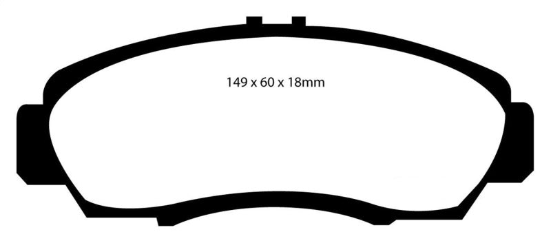 EBC 01-03 Acura CL 3.2 Redstuff Front Brake Pads - Blais Performance Parts