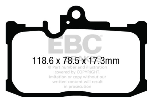 EBC 13+ Lexus GS350 3.5 F-Sport RWD Redstuff Front Brake Pads - Blais Performance Parts