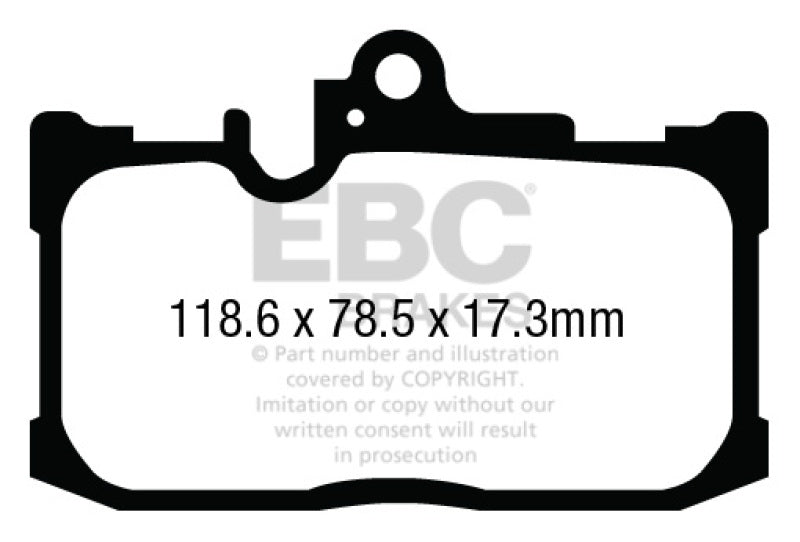 EBC 13+ Lexus GS350 3.5 F-Sport RWD Ultimax2 Front Brake Pads - Blais Performance Parts