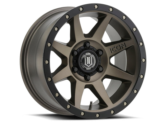 ICON Rebound 17x8.5 5x150 25mm Offset 5.75in BS 110.1mm Bore Bronze Wheel - Blais Performance Parts