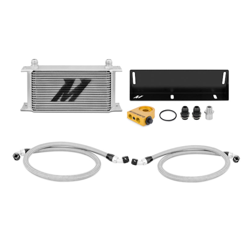 Mishimoto 79-93 Ford Mustang 5.0L Thermostatic Oil Cooler Kit - Silver - Blais Performance Parts