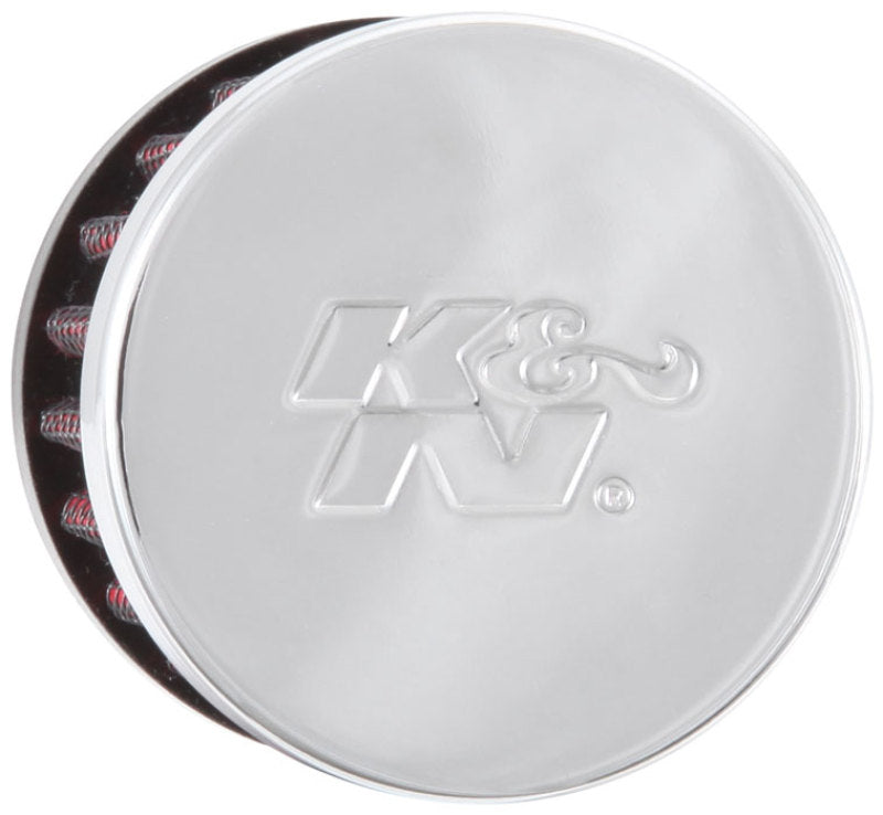 K&N Clamp On Rubber Base Crankcase Vent Filter 0.5in Flange ID 2in OD 1.5in Height - Blais Performance Parts