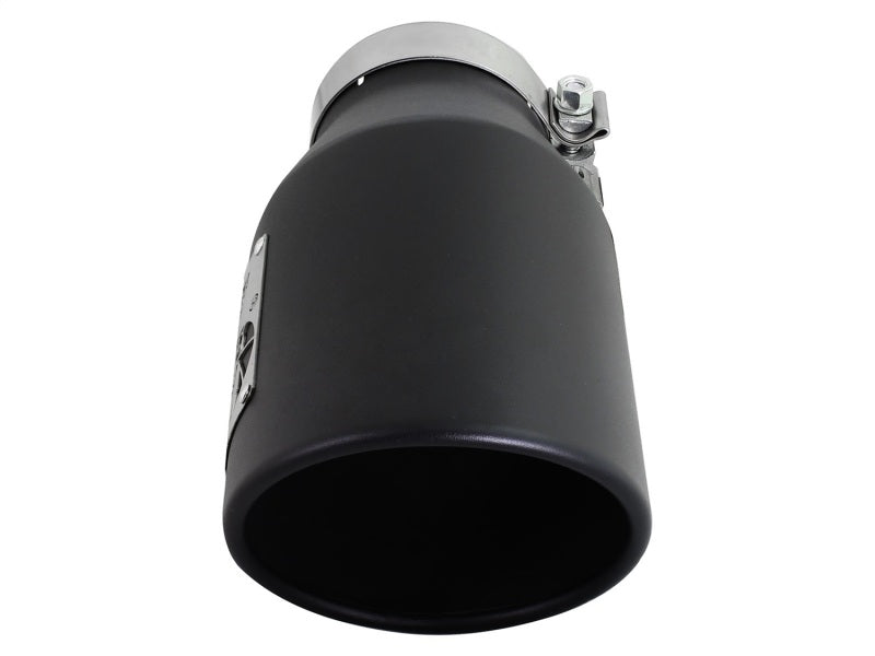 aFe Diesel Exhaust Tip Bolt On Black 4in Inlex x 6in Outlet x 12in - Blais Performance Parts