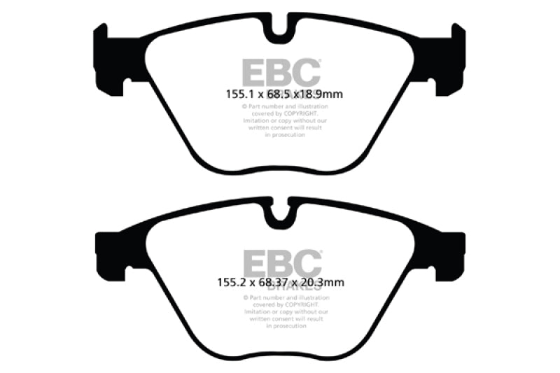 EBC 10+ BMW 535i 3.0 Turbo (F10) Redstuff Front Brake Pads - Blais Performance Parts