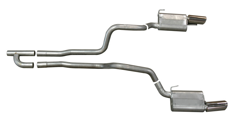 Gibson 05-10 Ford Mustang Base 4.0L 2.5in Cat-Back Dual Exhaust - Aluminized - Blais Performance Parts