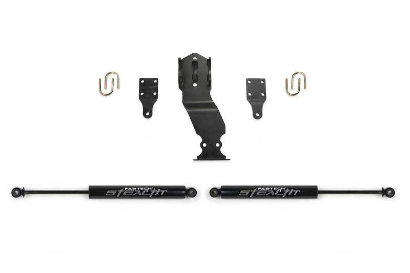 Fabtech 17-20 Ford Superduty 4WD Stealth Dual Steering Stabilizer Kit - Blais Performance Parts