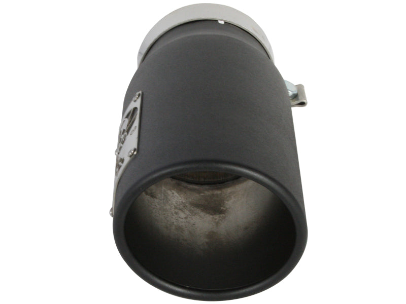 aFe Power Diesel Exhaust Tip Black- 4 in In x 5 out X 12 in Long Bolt On (Right) - Blais Performance Parts