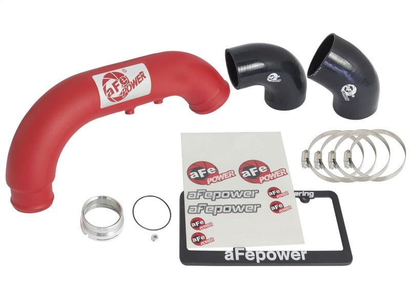 aFe BladeRunner 3in Red IC Tube Cold Side w/ Coupling & Clamp Kit 2016 GM Colorado/Canyon 2.8L - Blais Performance Parts