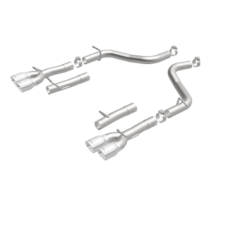 MagnaFlow Axle-Back, SS, 2.5in, Quad Split Rear 3.5in Tip 2015 Dodge Challenger 3.6L V6 - Blais Performance Parts