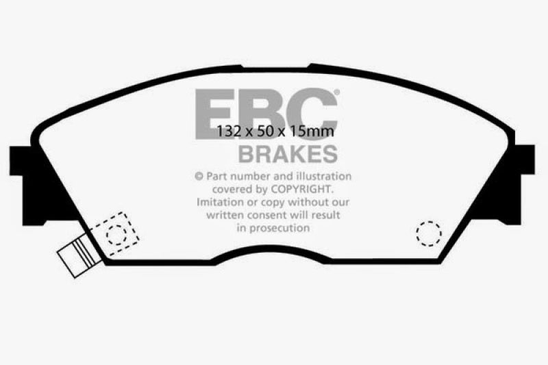 EBC 90-92 Honda Civic CRX 1.6 Si Yellowstuff Front Brake Pads - Blais Performance Parts