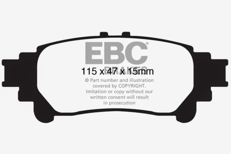 EBC 10+ Lexus RX350 3.5 (Japan) Extra Duty Rear Brake Pads - Blais Performance Parts