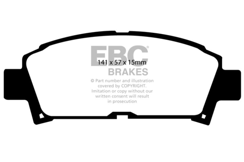 EBC 93-95 Toyota MR2 2.0 Turbo Yellowstuff Front Brake Pads - Blais Performance Parts