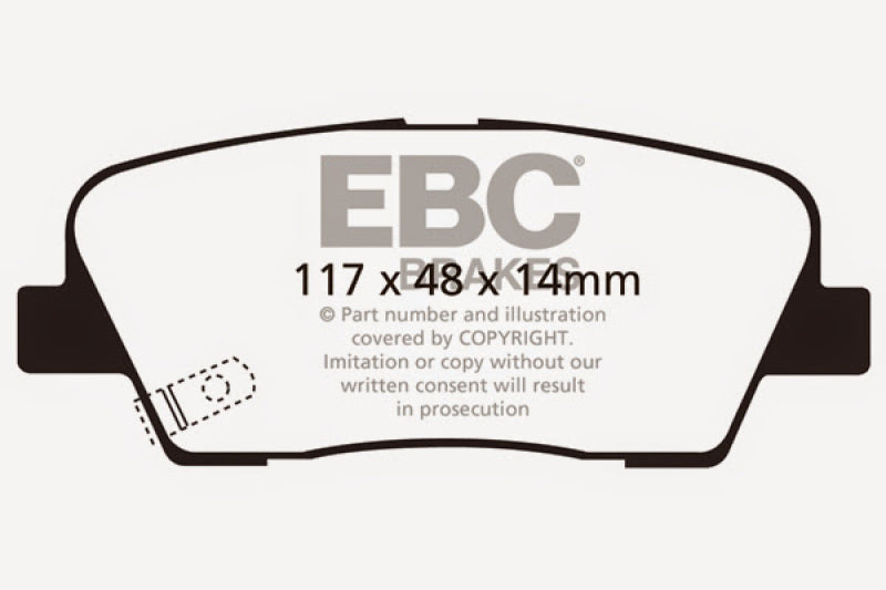 EBC 06-09 Hyundai Entourage 3.8 Yellowstuff Rear Brake Pads - Blais Performance Parts