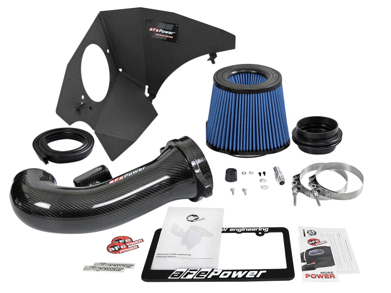 aFe 19-20 GM Trucks 5.3L/6.2L Track Series Carbon Fiber Cold Air Intake System With Pro 5R Filters - Blais Performance Parts