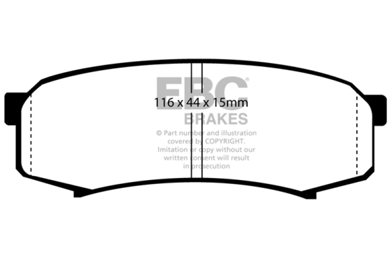 EBC 10+ Lexus GX460 4.6 Yellowstuff Rear Brake Pads - Blais Performance Parts