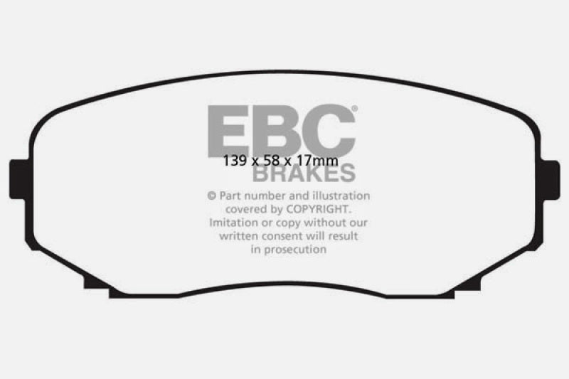 EBC 11-14 Ford Edge 2.0 Turbo Yellowstuff Front Brake Pads - Blais Performance Parts