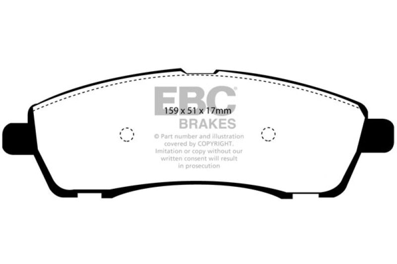 EBC 00-02 Ford Excursion 5.4 2WD Extra Duty Rear Brake Pads - Blais Performance Parts