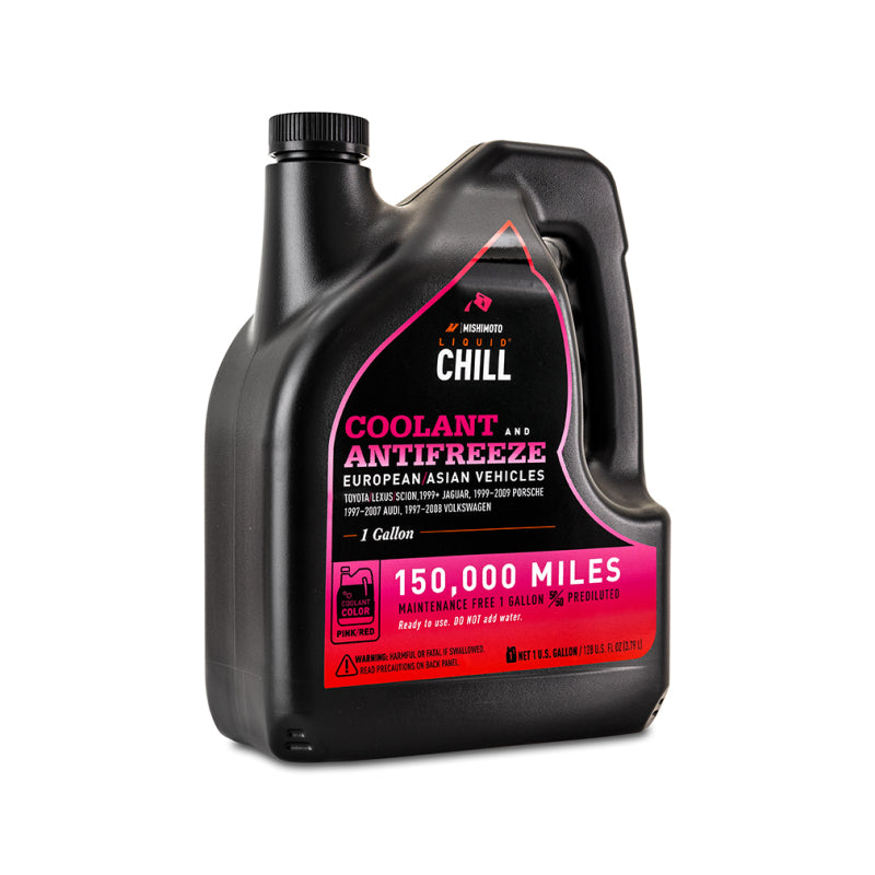 Mishimoto Liquid Chill EG Coolant, European/Asian Vehicles, Pink/Red - Blais Performance Parts