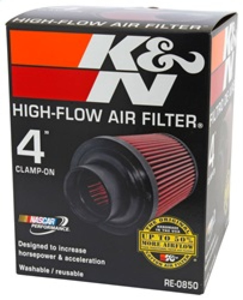 K&N Universal Air Filter (4in. Flange / 6in. Base OD / 4-5/8in. Top OD / 6in. Height) - Blais Performance Parts
