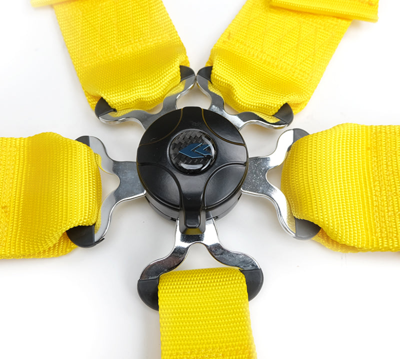 NRG 5PT 3in. Seat Belt Harness / Cam Lock - Yellow - Blais Performance Parts