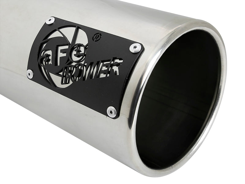 aFe SATURN 4S 4in SS Intercooled Exhaust Tip - Polished 4in In x 5in Out x 12in L Bolt-On - Blais Performance Parts