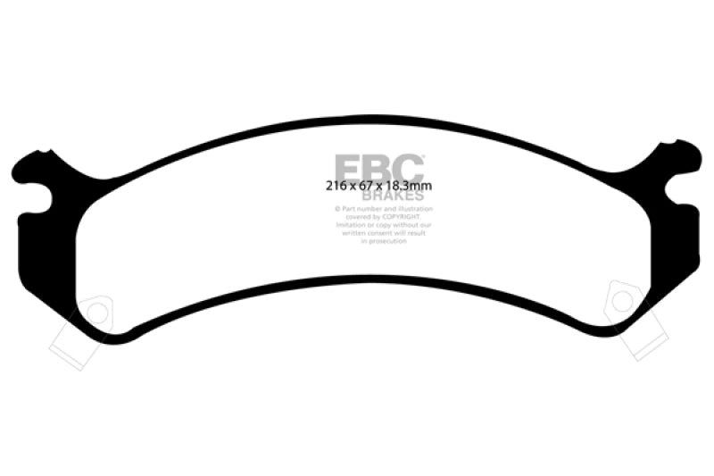 EBC 01-05 Cadillac Deville 4.6 HD Yellowstuff Front Brake Pads - Blais Performance Parts