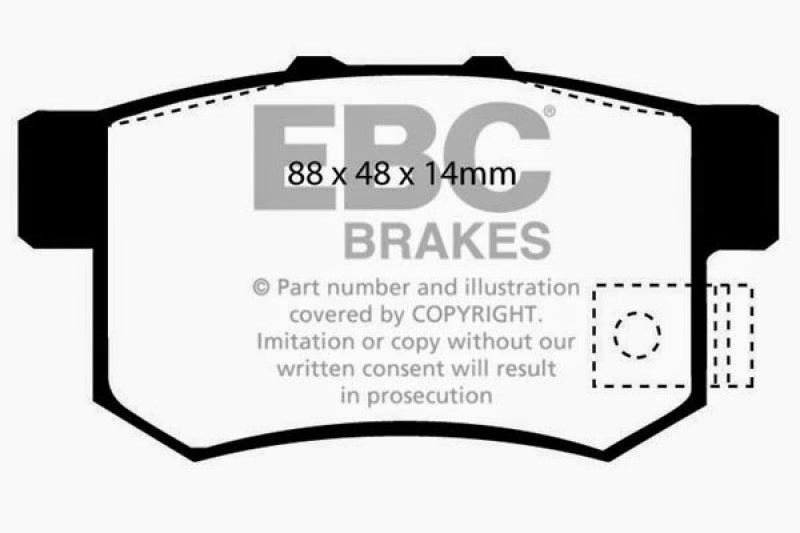 EBC 01-03 Acura CL 3.2 Redstuff Rear Brake Pads - Blais Performance Parts