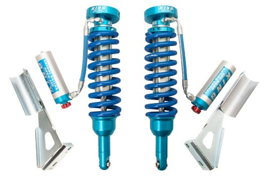 King Shocks 2005+ Toyota Tacoma (6 Lug) Front 2.5 Dia Remote Reservoir Coilover w/Adjuster (Pair) - Blais Performance Parts