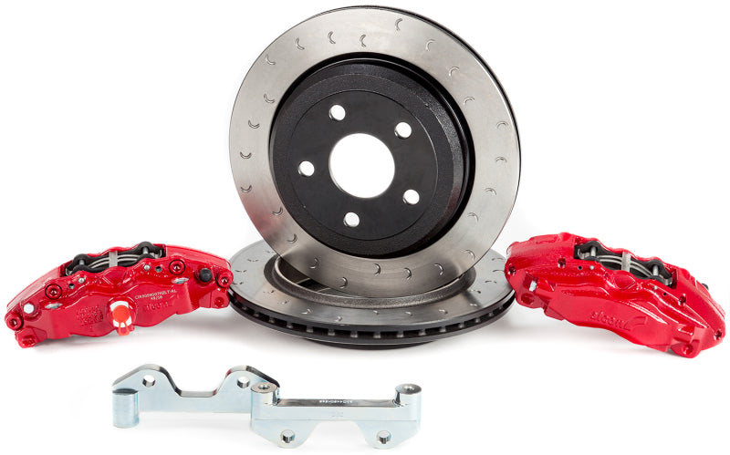 Alcon 2007+ Jeep JK-JL 330x22mm Rotors 4-Piston Red Calipers Rear Brake Kit (Includes Brake Lines) - Blais Performance Parts