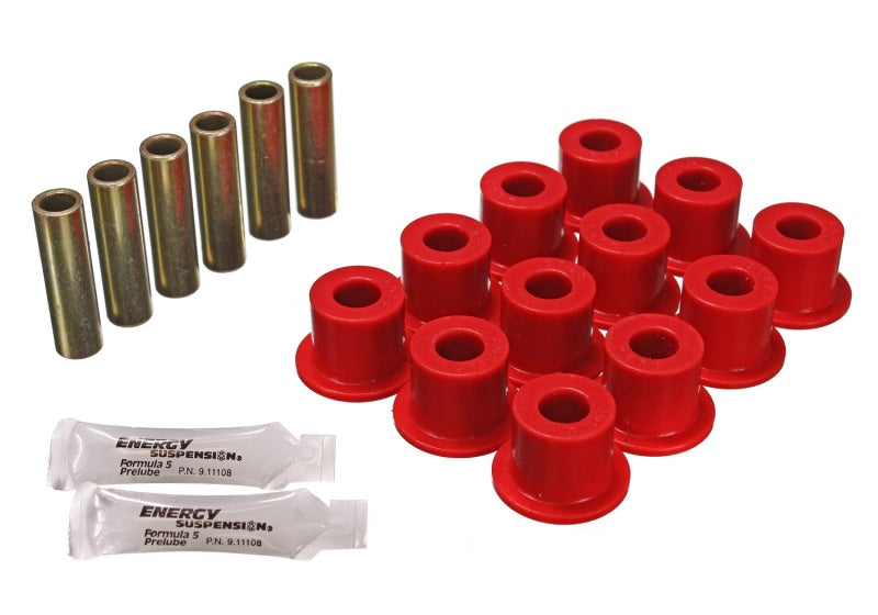 Energy Suspension 72-81 Scout II Red Front & Rear Leaf Spring Bushing Set - Blais Performance Parts