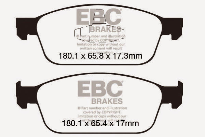 EBC 12+ Ford Focus 2.0 Turbo ST Greenstuff Front Brake Pads - Blais Performance Parts