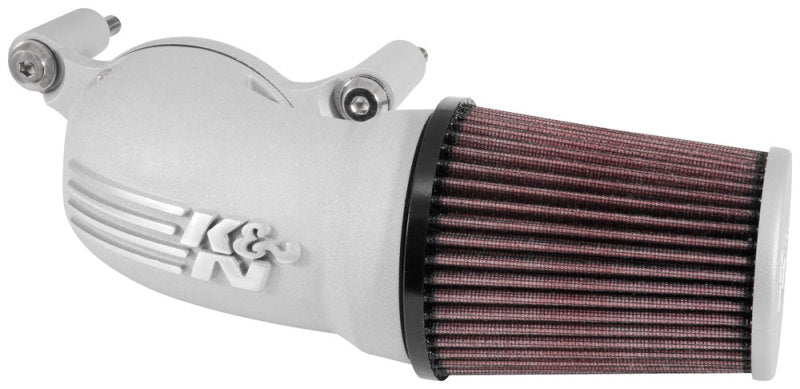 K&N 01-17 Harley Davidson Softail / Dyna FI Performance Air Intake System Silver - Blais Performance Parts