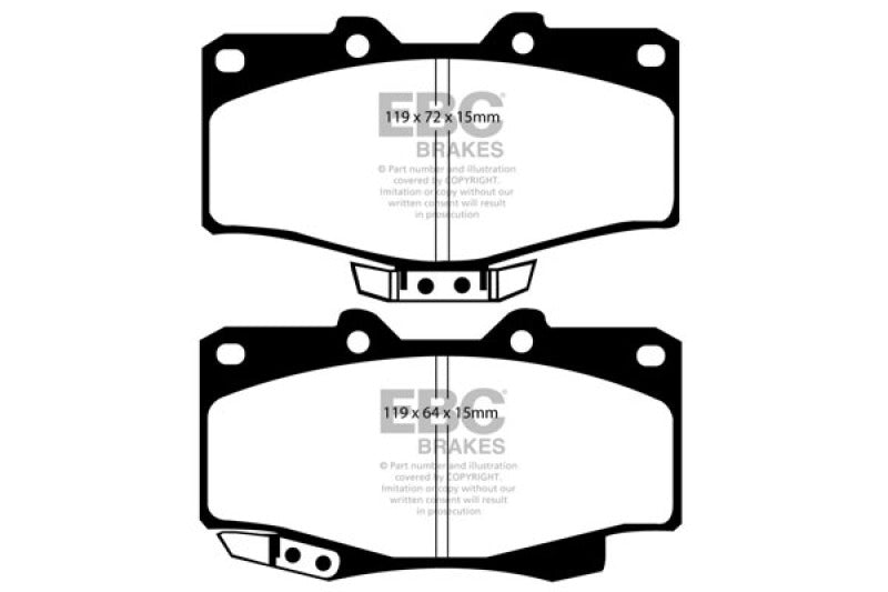 EBC 90-91 Toyota 4 Runner 2.4 Yellowstuff Front Brake Pads - Blais Performance Parts